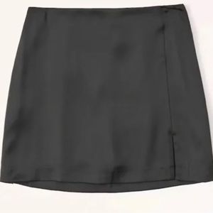Black Abercrombie and Fitch Satin Mini Skirt